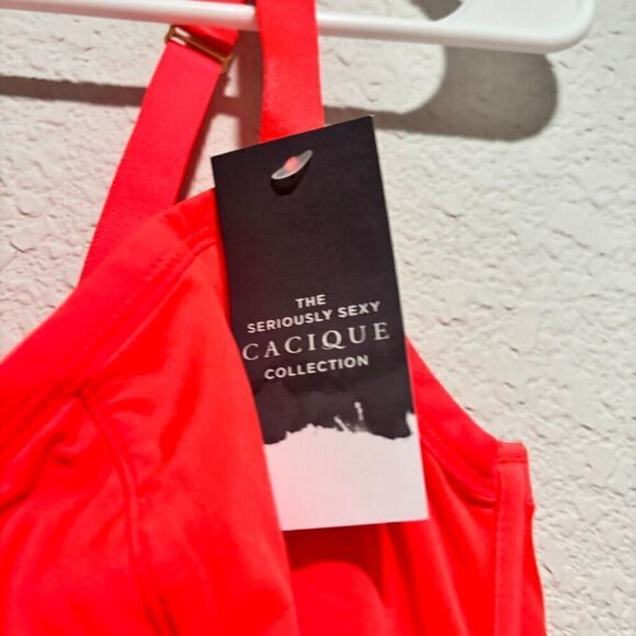 Cacique Demi Corset Longline Bra 36DDD Coral Pink Underwired Adjustable Strap - Picture 9 of 11